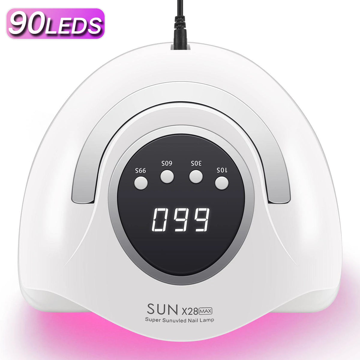 DianaBeauty 90LEDS LED UV Nail Lamp Dryer For Nails 380W Gel Polish Drying Lamp With 4 Timer Setting Auto Sensor Manicure Lamp
