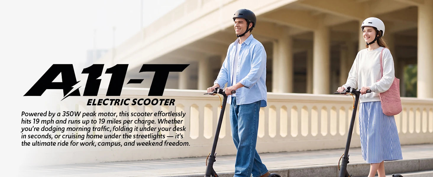 Electric scooters for adults, 8.5" Tire, Max 19 Miles and 19 Mph, 550W Foldable E Scooter with Side Light & APP