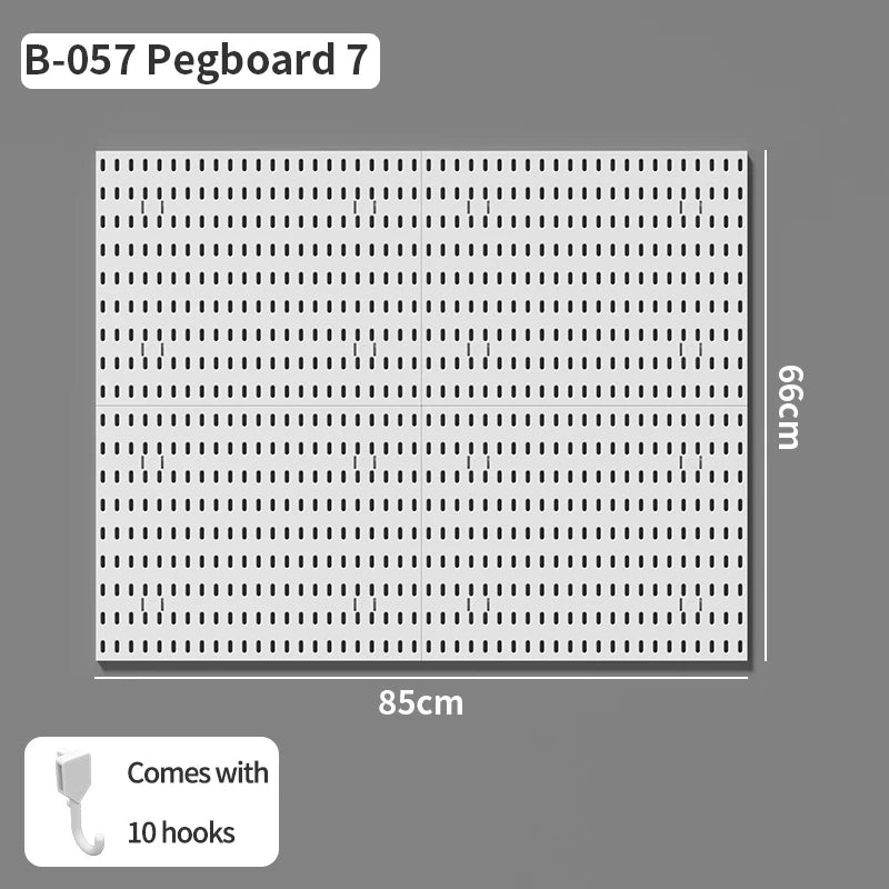 Study Room Pegboard with Shelves Tool Free Wall Grid Scratch Proof Easy to Install for Computer Desk Accessories