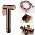 shine polish Rose Gold Hand Held Bidet Sprayer Stainless Steel Douche Kit Toilet Bidet Shattaf Copper Valve Jet Set sprayer head