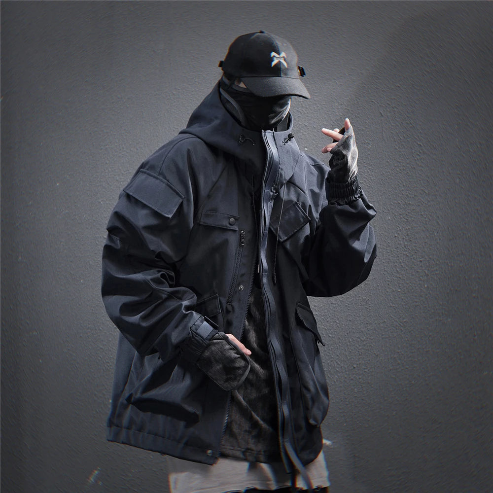 11 BYBB'S DARK 2025 Tactical Jackets Hooded Windbreaker Mens Cargo Function Jacket Fashion Coats Outwear Techwear Streetwear  ﻿