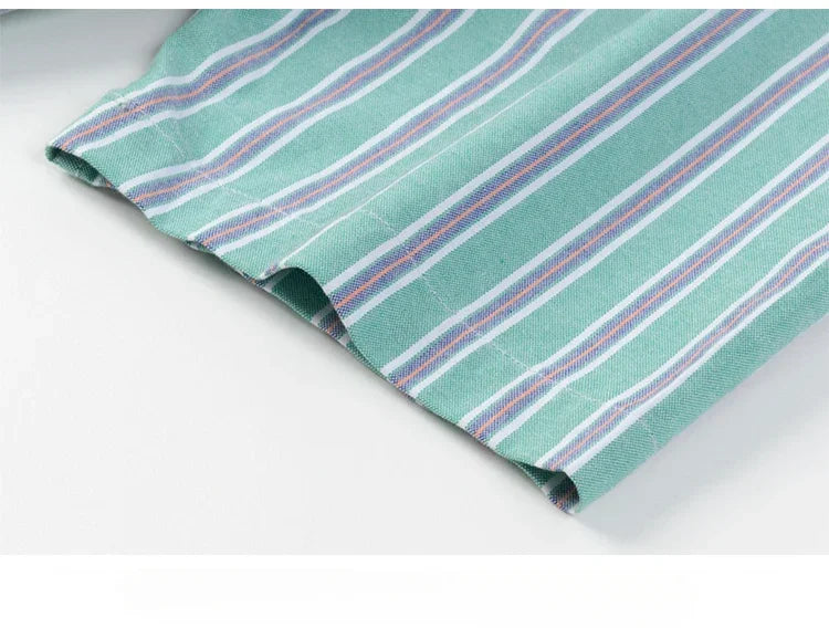 New In Shirt Summer 100%Cotton Short Sleeve Shirts for Men Slim Fit Formal Plain Shirt Designer Plaid Korean Popular Clothes