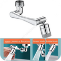 1080° Universal Rotatable Extension Faucet Kitchen Bathroom 2 Spray Modes Tap Extend Adapter Aerator Bathroom Faucets Accessorie