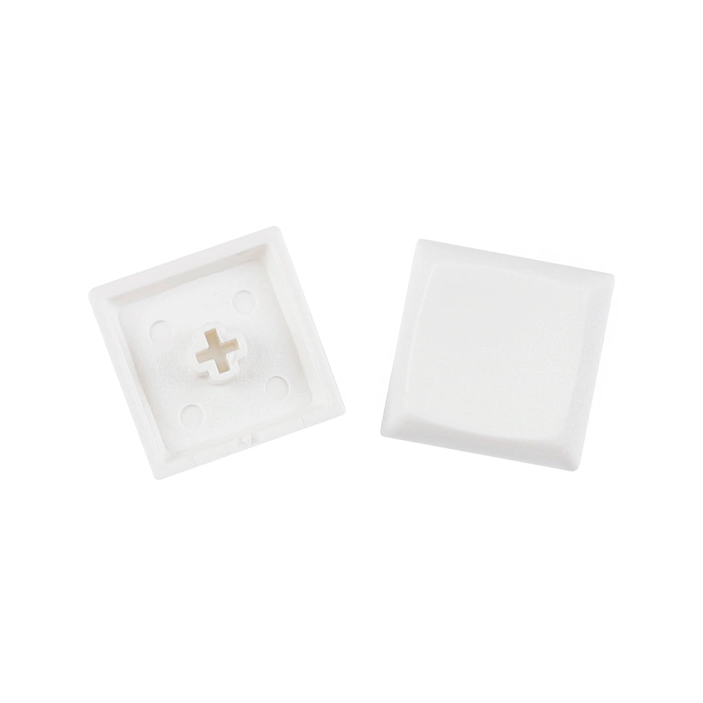 YMDK Square Round 1u Low Profile Blank Black White Keycaps PBT Material DIY for 1350 Switches Mechanical Keyboard