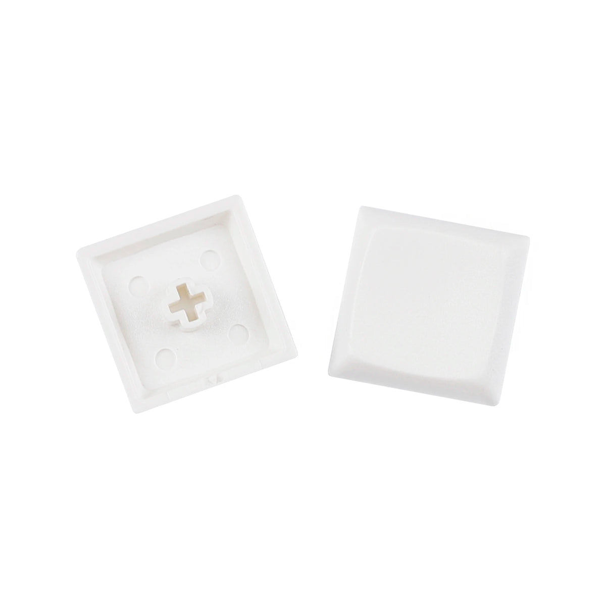 YMDK Square Round 1u Low Profile Blank Black White Keycaps PBT Material DIY for 1350 Switches Mechanical Keyboard