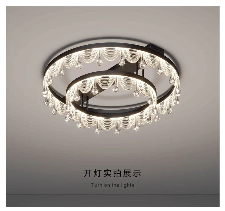 Ceiling Light LED Simple Modern Atmospheric Light Luxury Full Spectrum Eye Protection Room Lamp Use Suitable for Home Decoration