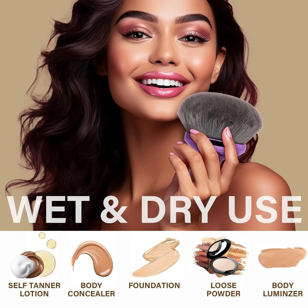 Extra Large Body Makeup Brush for Self Tanner, Leg Makeup Bronzer Oval-shaped Flawless Kabuki Brush Kabuki Foundation Brush