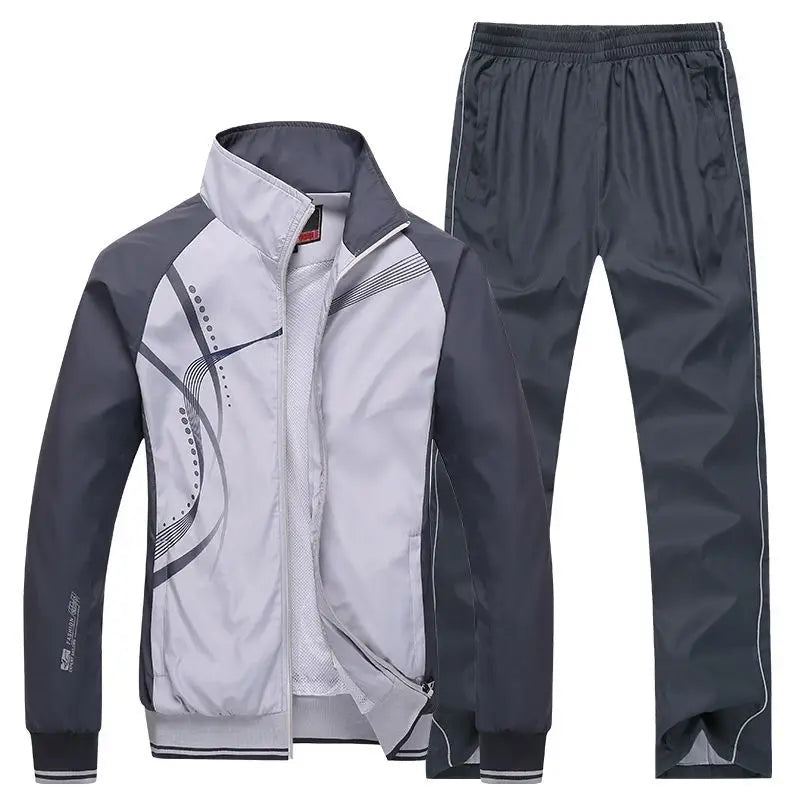 Spring and Autumn Couple's Sports Suit Men's and Women's Running Suit Two-piece Training Suit Fast Shipping