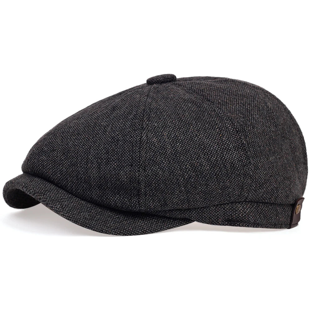 Retro Newsboy Caps Men Octagonal Hats British Painters Hats Autumn Winter Berets Herringbone Flat Caps Hip Hop Berets Gorras