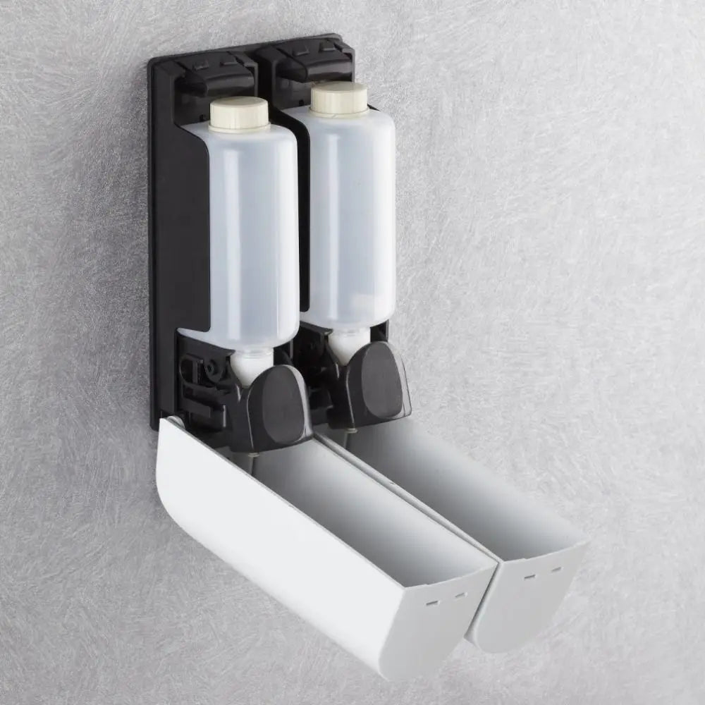 Manual Press Wall Mounted Soap Dispenser Refillable Lock Lotion Soap Container Large Capacity Space Saving Shampoo Liquid Bottle