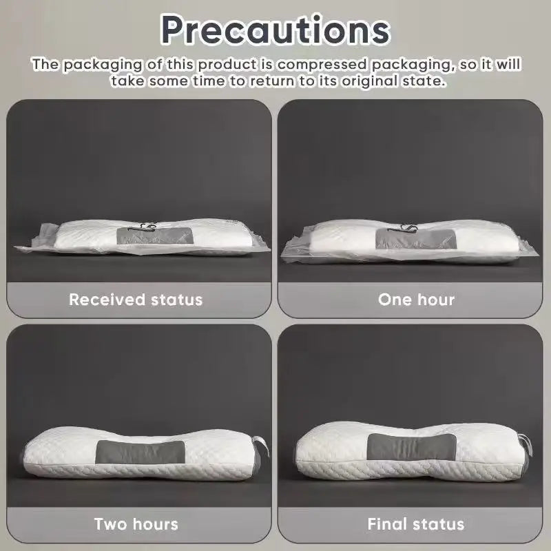Home neck pillow hotel soft pillow, deep sleep pillow, white bed pillow, four-season bedding