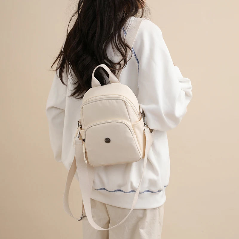 New Women Casual Travel Lightweight Small Backpack With Large Capacity Waterproof Cloth Shoulder Bag and High-end Feel for Girls
