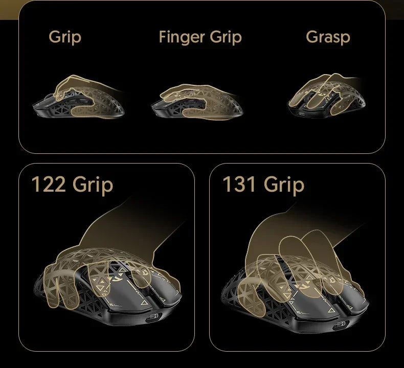 ATTACK SHARK R5 Ultra Carbon Fiber Wireless Gaming Mouse PixArt PAW3950MAX Gaming Sensor 42000DPI 8000Hz MCU Nordic 52840 For PC