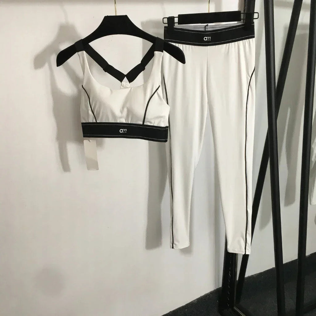 2026 Summer New Yoga Sports Suit Sling Vest Elastic Small Foot Leggings