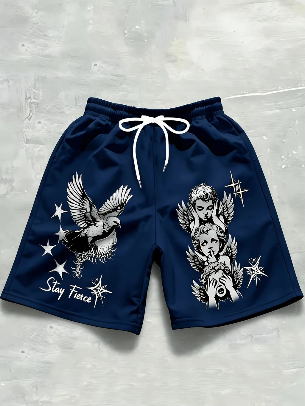 2026 Summer Best-selling Outdoor Sports Casual Fashion Comfortable Simple Angel Patterned 3D Printed Men's Shorts