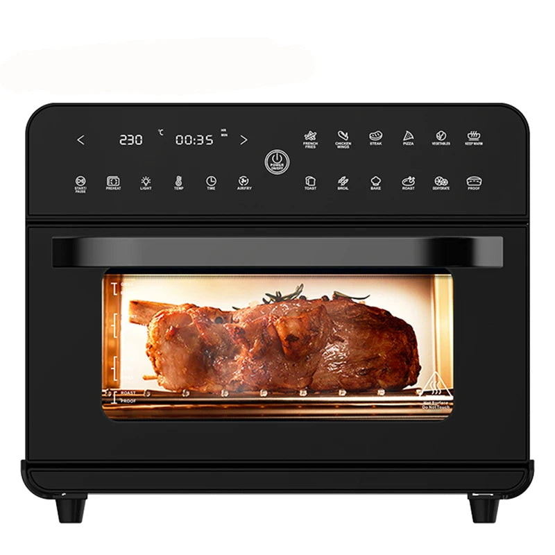 OEM 25L Electric air Fryer and Toast Oven Multi-Function Oil-Free Cooking Oven with Rotisserie Bracket for Household