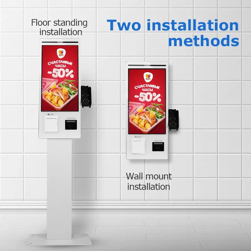 21.5 Inch Interactive Self Service Payment Kiosk Automatic Touch Screen Self Checkout Kiosk Machines for Restaurant
