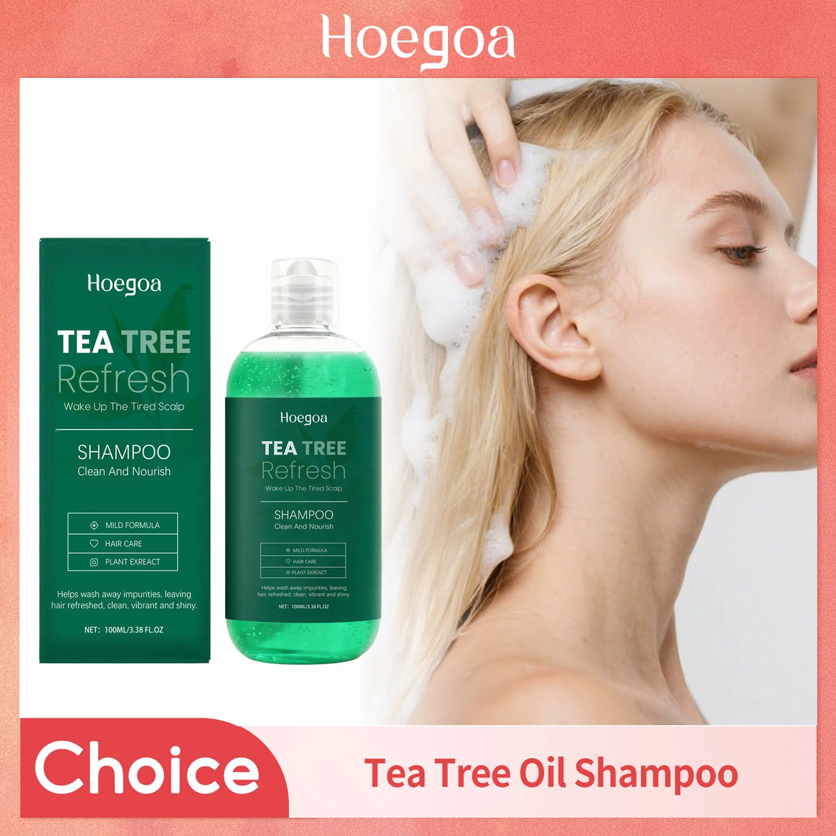 Tea Tree Essenti Al Oil Shampoo Repair Dry Damaged Reduce Dandruff Nourish Hair Cleansing Scalp Refreshing Oil Control Shampoo