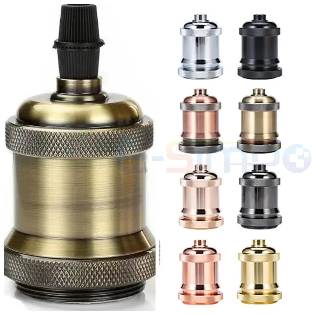 E27 E26 Edison Screw Vintage Retro Oldfashion Bronze Industrial Decorative DIY Pendant Antique Hang LED Lamp Holder Light Socket