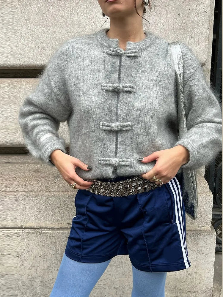 Casual Knitted Solid Cardigan Women Elegant Full Sleeve Single Breasted Sweater Female 2026 Autumn All-match Sweaters Lady