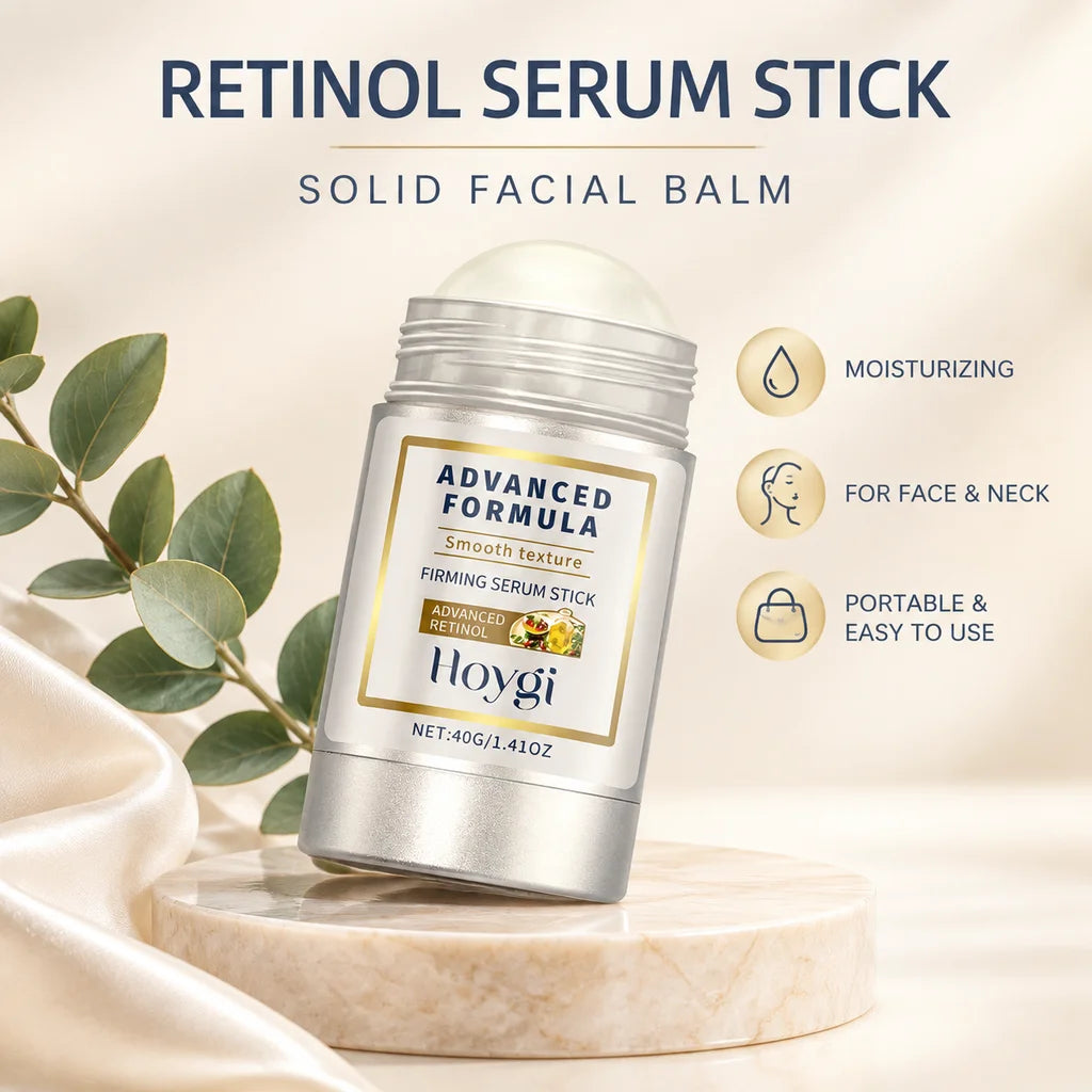 Hoygi Retinol Firming Serum Stick Solid Facial Balm Moisturizing Brighten Skin Tone For Face Neck  Care Balm Cream