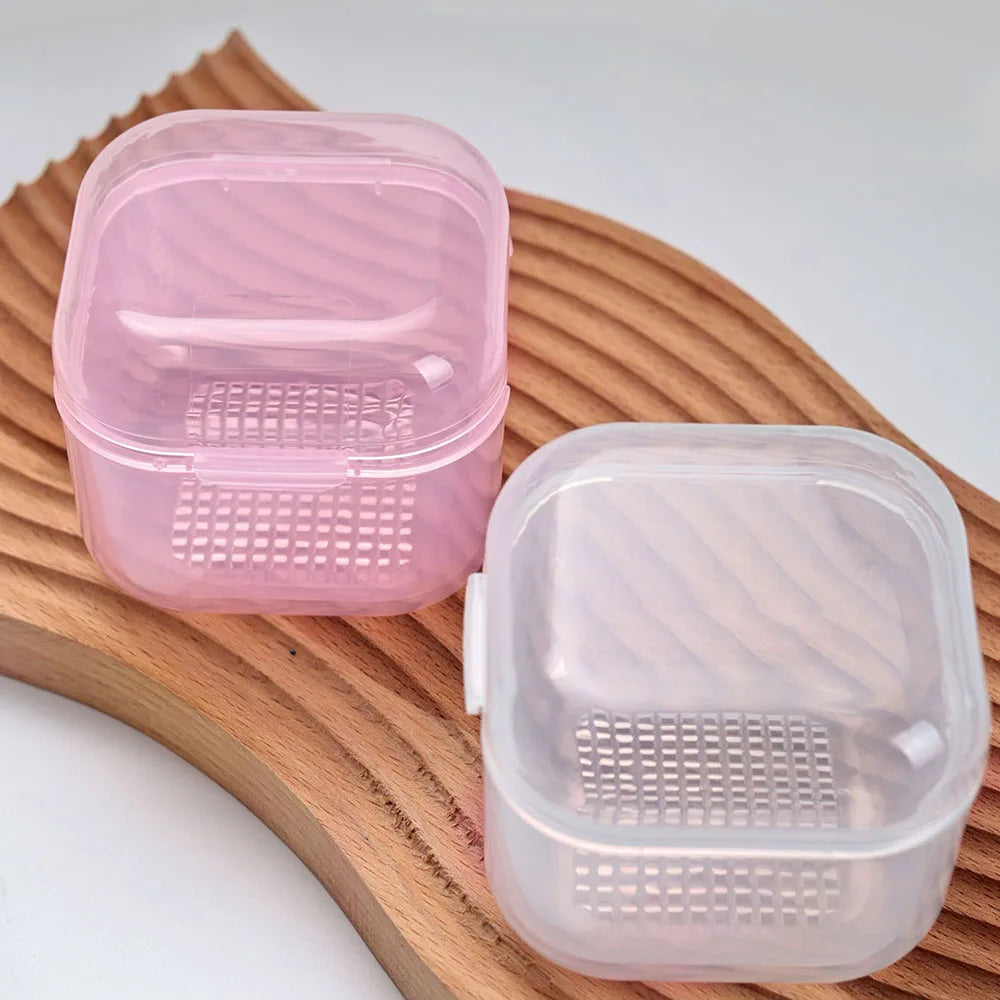 Nails Accessories Sterilizer Box Plastic Disinfectant Container For Manicure Portable Nail Drill Bits Tray With Basket Clean Box