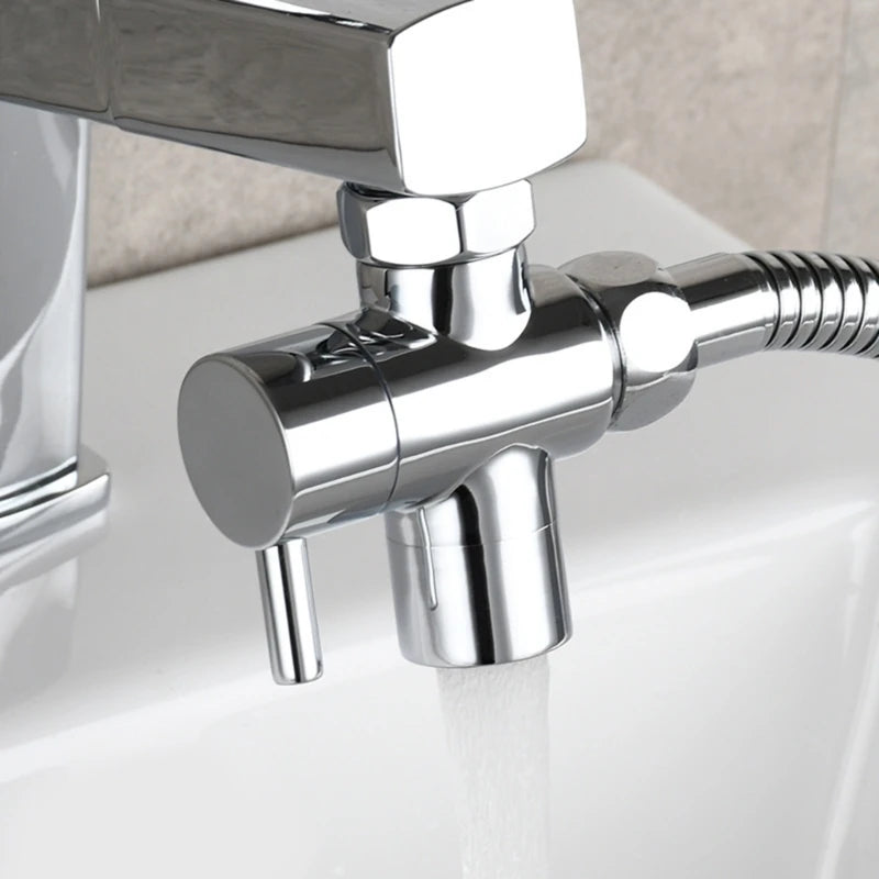 Inside 22mm Outside 24mm Shower Hose Water Diversion Valve Faucet Water Separator Changeover Valve One Inlet Two Outlet M4YD
