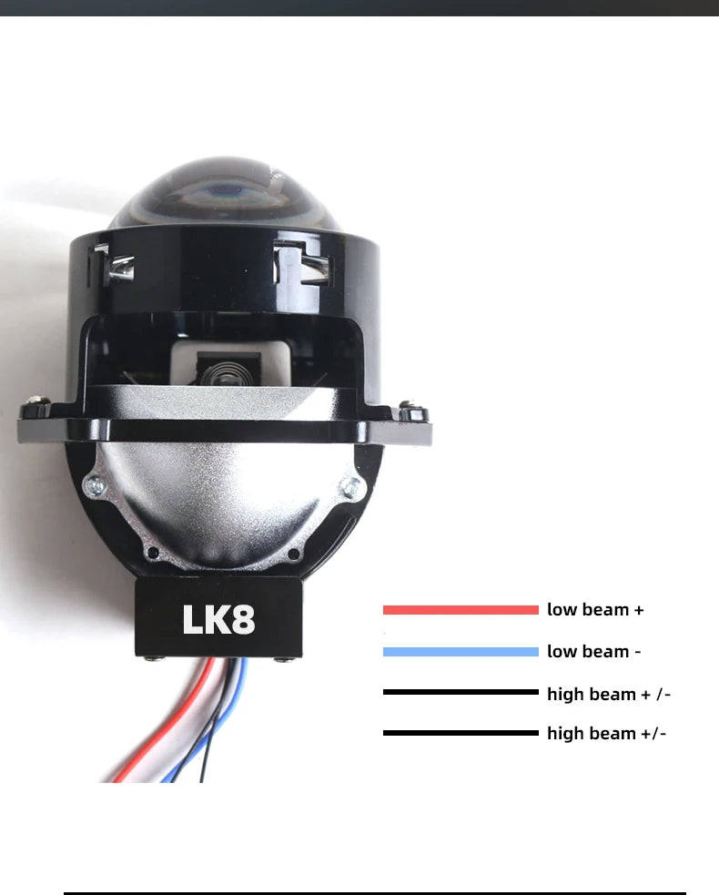 SANVI Car LK8 Bi LED Projector Lens Headlight 12V 120W Hella 3R G5 For H4 H7 9005 9006 LED Light Retrofit Car Accessories