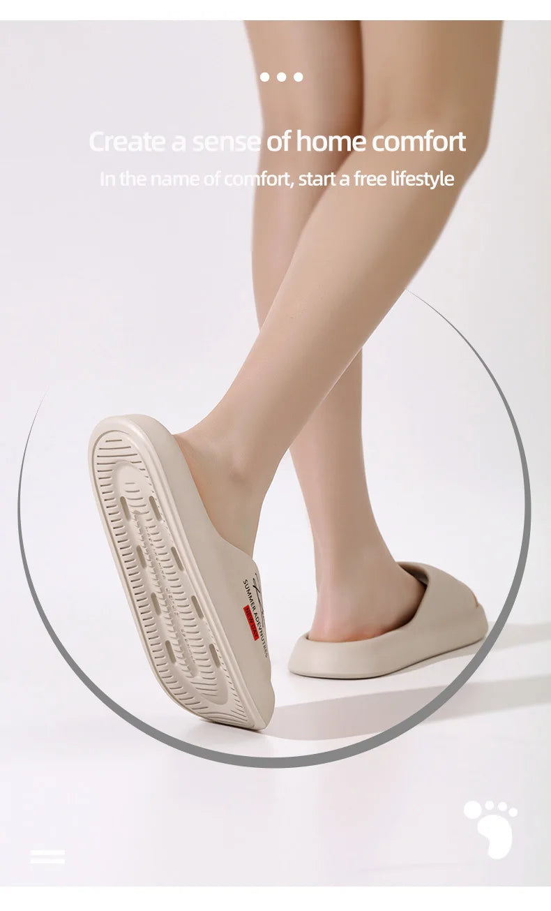 Soft EVA Indoor Bathroom Slippers For Women Men Summer House Shoes Anti-Slip Odor-Resistant Couples Home Shower Beach Slides