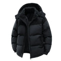 Men's Winter Jacket Hooded Casual Warm Cotton Jacket Thickened Fleece Lined Zipper Front Parka Winter Cold-Proof Coat Male 2026