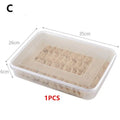 Kitchen Storage Box Refrigerator Organizer Transparent Food Containers Tray For Dumpling Fruits Vegetables Meat Cake