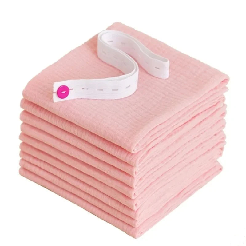 8Pcs Cotton Baby Gauze Diapers For Newborn Baby Nappy Changing 43x45cm Washable Reusable Double Layer Soft Baby Diapering Towels