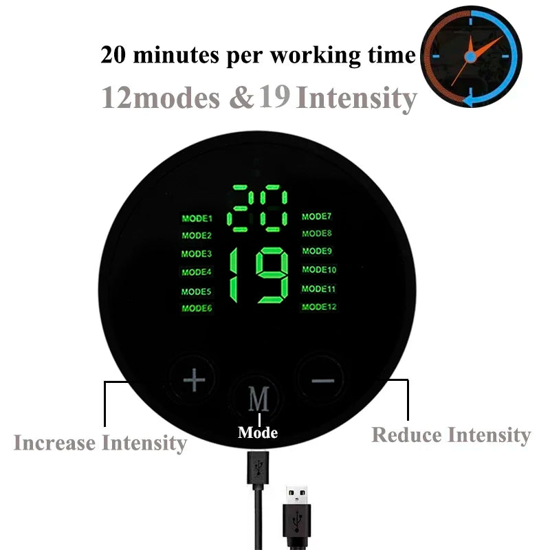 EMS Abdominal Shaping with Abdominal Muscle Stimulator Massage Home Fitness Sports Equipment Body Waist Exerciser Weight Loss