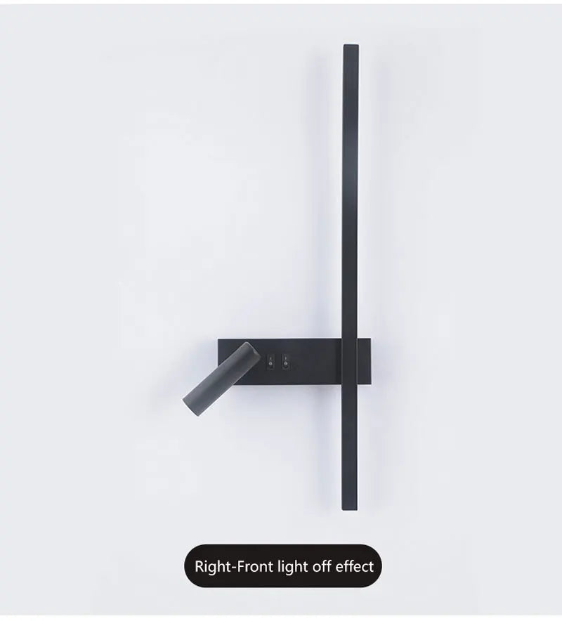 Modern LED Wall Lamps with Switch for Bedroom Indoor LED Wall Lights with 350° Rotatable Spotlight for Kitchen Dinning Room Home