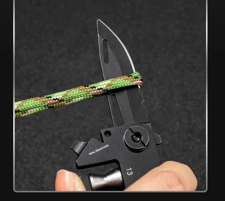 Multifunctional EDC Tool Card Folding Scissor Knife Outdoor Camping Gear