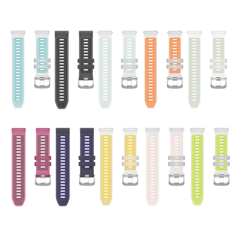 Transparent Candy Color Silicone Strap For Garmin Forerunner 265 265s 255 55 158 165 Music 570 Venu 4 3 3s 2 SQ Vivoactive 6 5