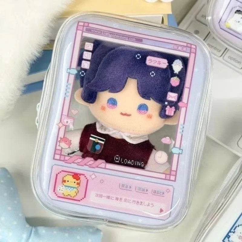 New Fun Creative Prison-themed Itabag Transparent Case For 13cm Doll Portable Clear Keychain Gift Box Collectibles Storage Pouch
