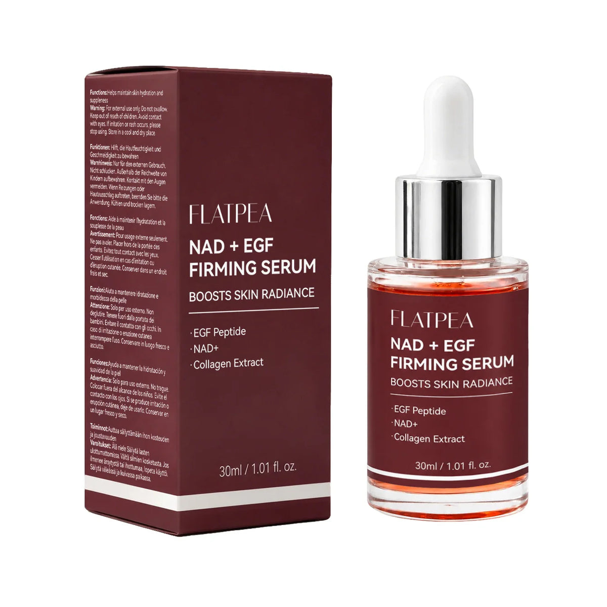 30ml EGF NAD Collagen Face Serum, Firming Hydrating Nourishing Essence, Helps Improve Fine Lines & Enhance Skin Elasticity Care