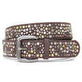 Rivet Punk Belt for Men and Women, Western Studded Belt for Jeans Pants, Faux Leather Cowgirl Cowboy Y2K Belt