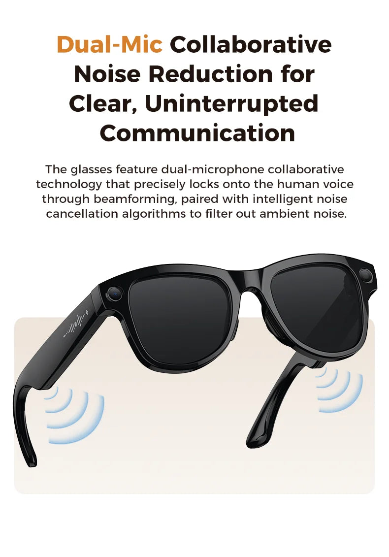 2026 AI Smart Glasses With 8MP Camera AI Voice Contorl Photo Recognition Shooting Video 150+Translation Photochromic Glasses Men