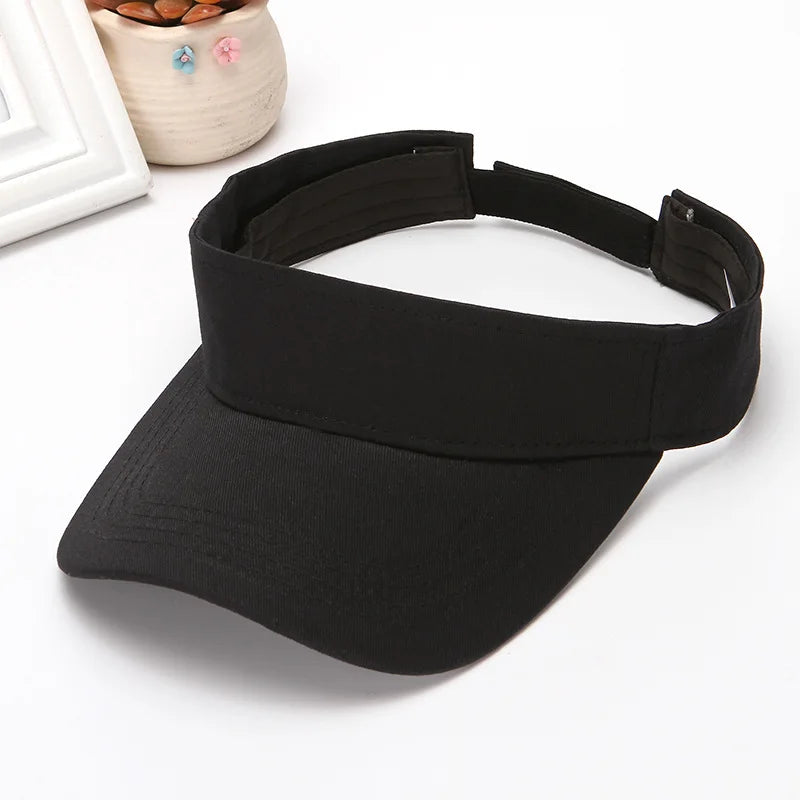 Tennis Visor Cap Solid Empty Top Cotton Men's Caps Visors for Women Baseball Hats Outdoor Sports Gorro Con Visera Dropshipping