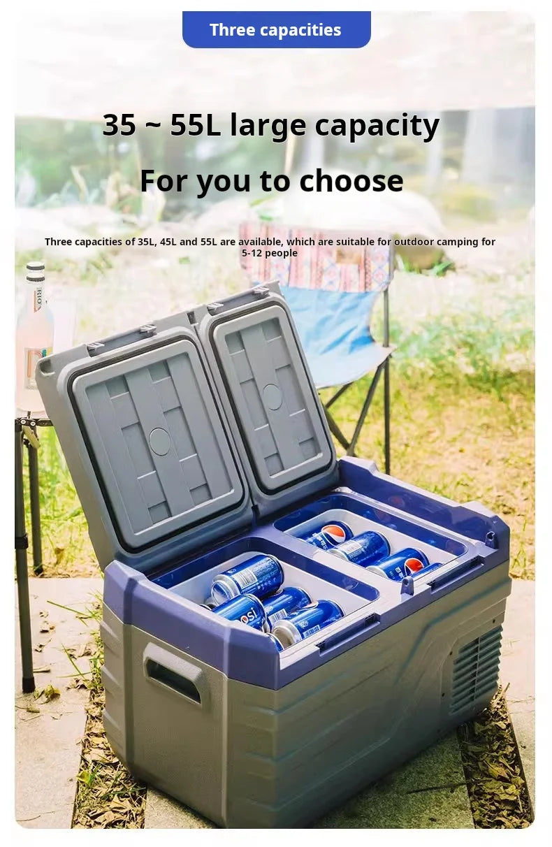 35L Car Fridge, 12V/24V Portable Refrigerator with APP Control, Compressor Cooler for RV/Truck/Camping, -20℃~20℃, Freezer