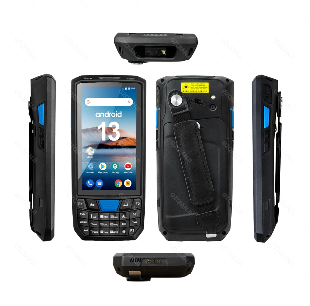 4G 64G Android 13 Terminal Handheld Mobile Rugged PDA with Bluetooth Wifi 1D 2D Barcode Scanner Reader GPS Warehouse Code Read