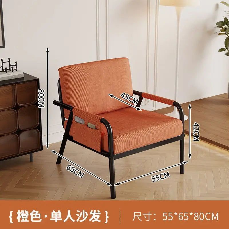 LH fabric sofa living room small apartment double sofa simple bedroom home
