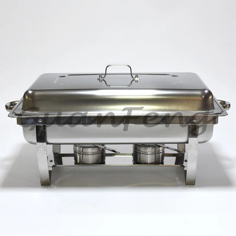 Thickened square self-service stainless steel buffet warmer