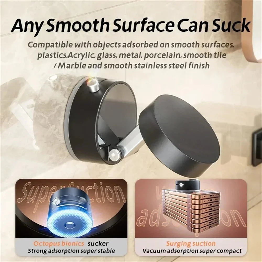 Magnetic Mobile Phone More Portable Vacuum Bracket Adjustable Double-Sided Suction Cup  Holder Lazy Stand For All Smartphone