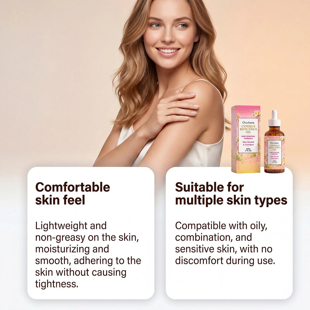 Cyperus Oil Hair Removal Essential Oil - Soothes Skin, Relieves Irritation After Hair Removal, and Brightens Skin Tone