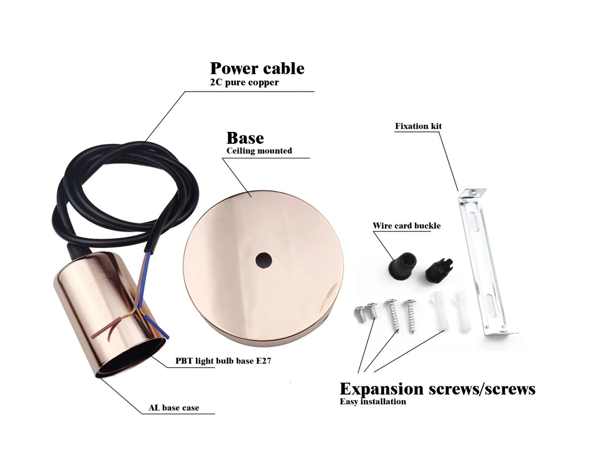 Modern Simplicity Led Base Pendant Lights E27 Lamp Holder Socket 110V 220V Lamp E27 Base for Home Lighting Bulb