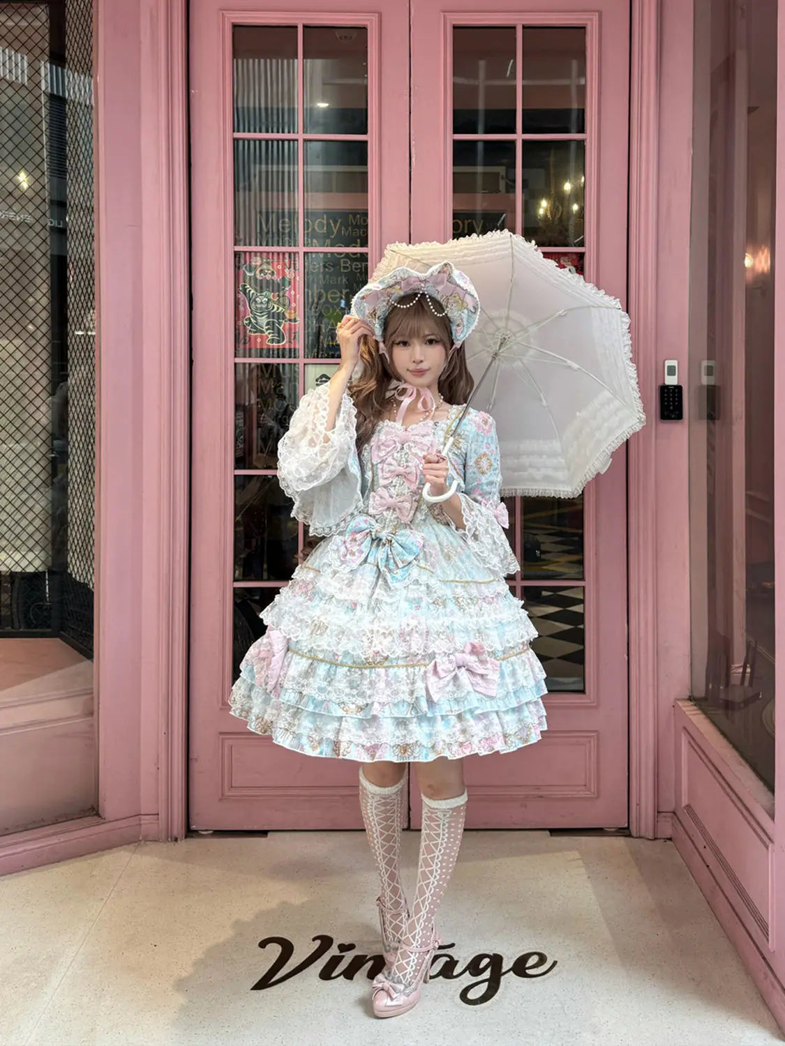 Original Design Lolita Sweet Long Sleeve OP Dress Women Autumn Super Fairy Cute Bow Birthday Party Girls Princess Dresses
