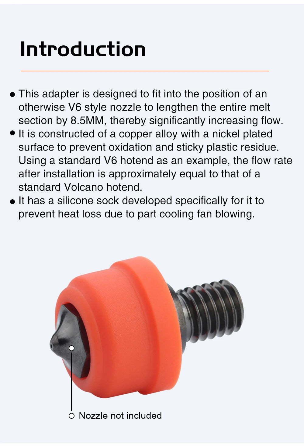 Trianglelab MZE™ DLC V6 Melt Zone Extruder Increase Flow for V6 Nozzle CHC Hotend CHC XL Rapido Hotend Voron 3D Printer